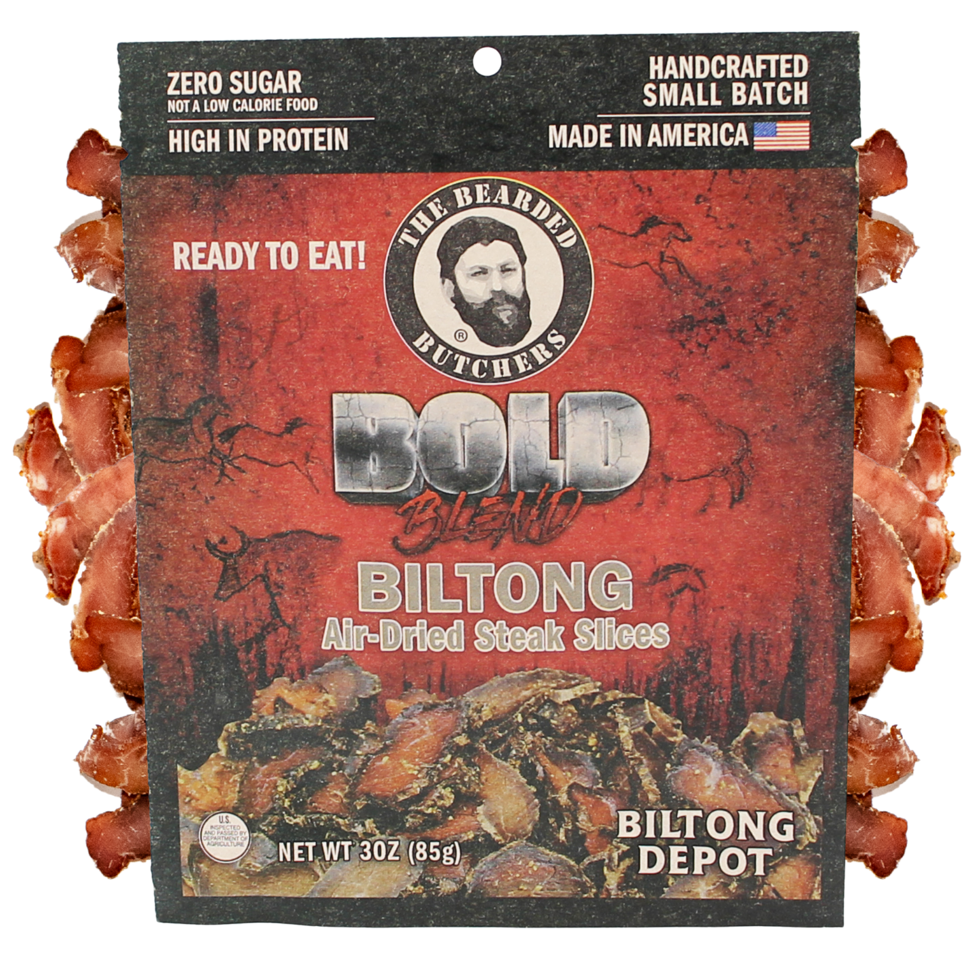 Bearded Butchers Bold Biltong - Slices