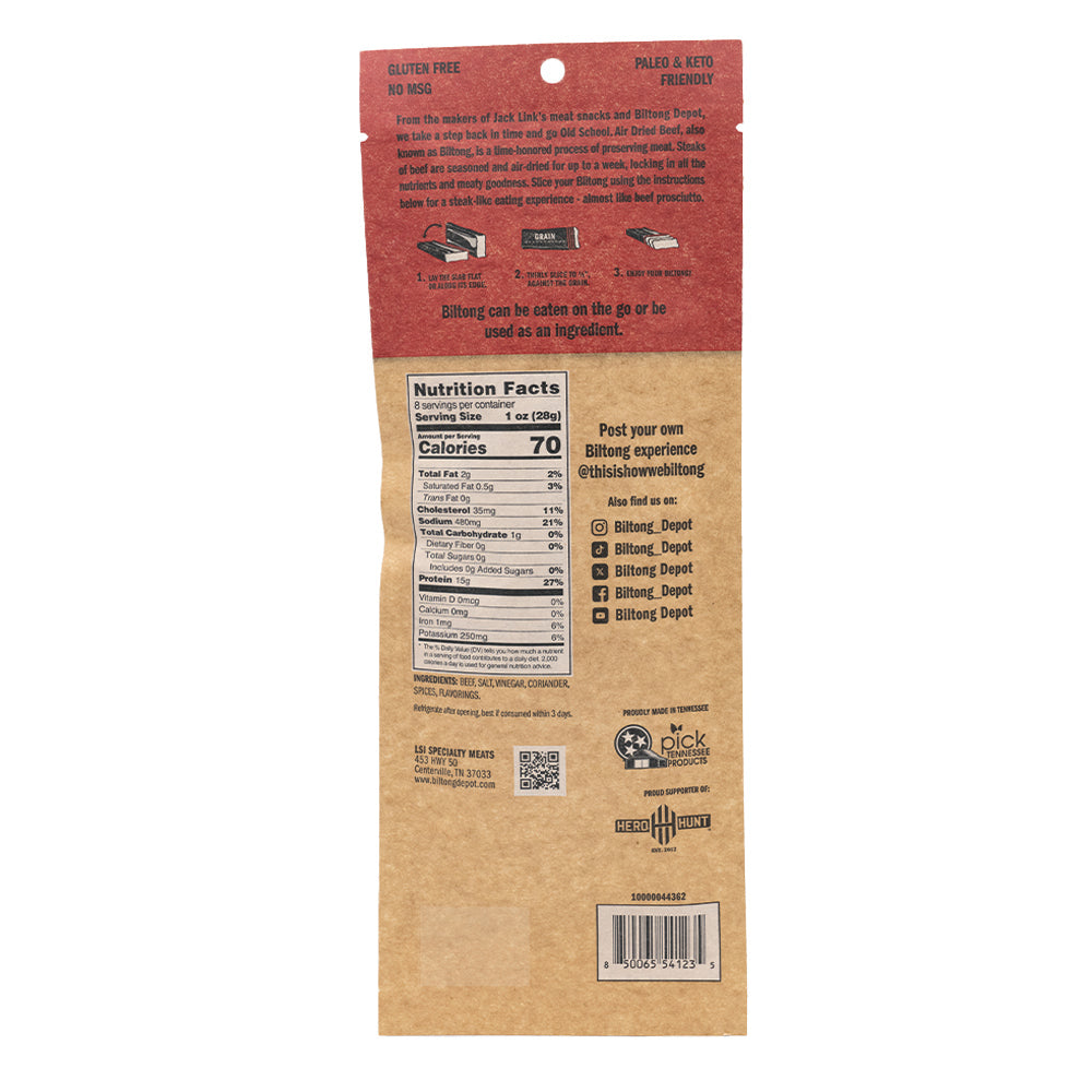 Smoky Mesquite Biltong Slab