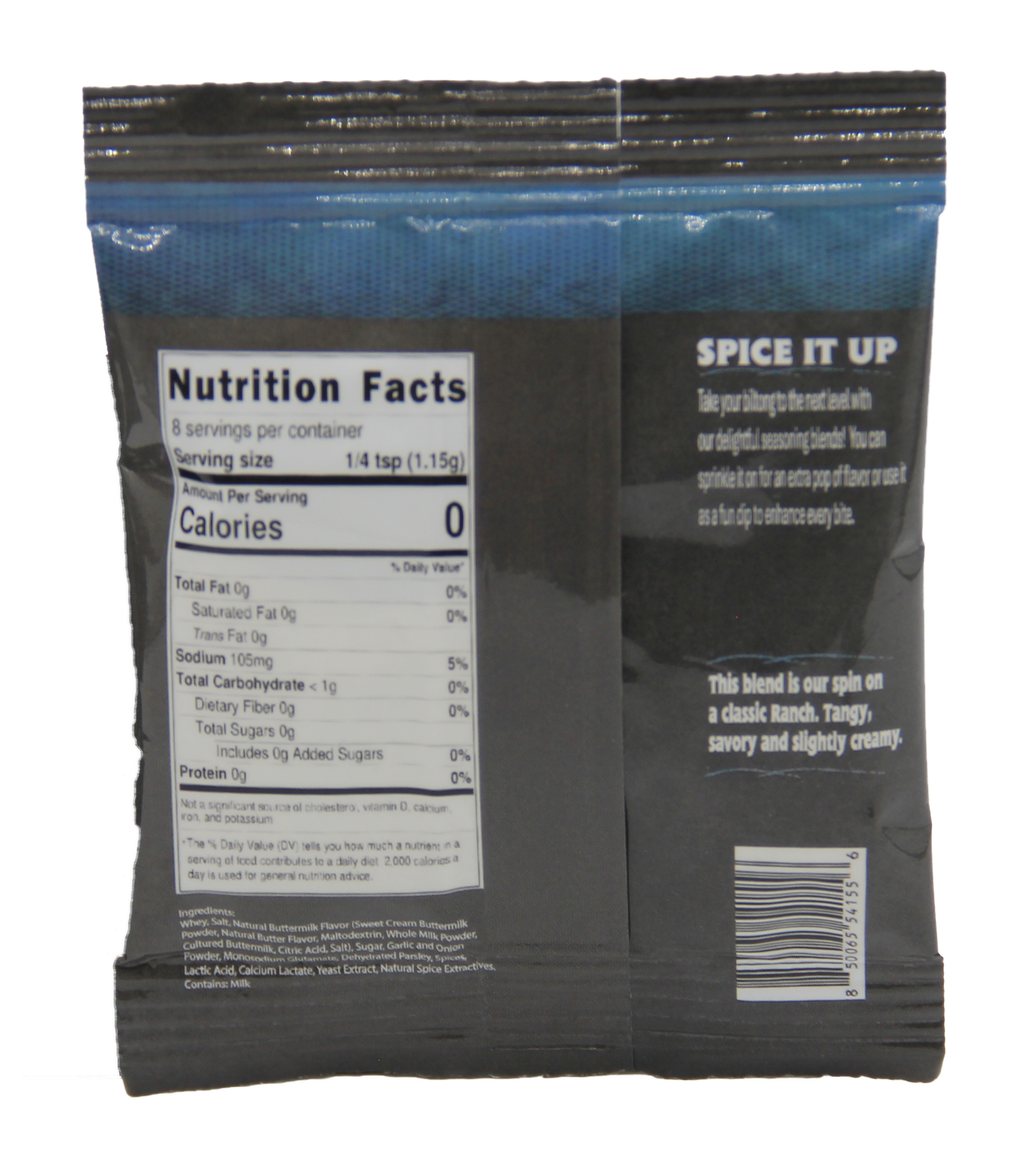 Cowboy Dust Biltong Flavor Dust Back of Packaging