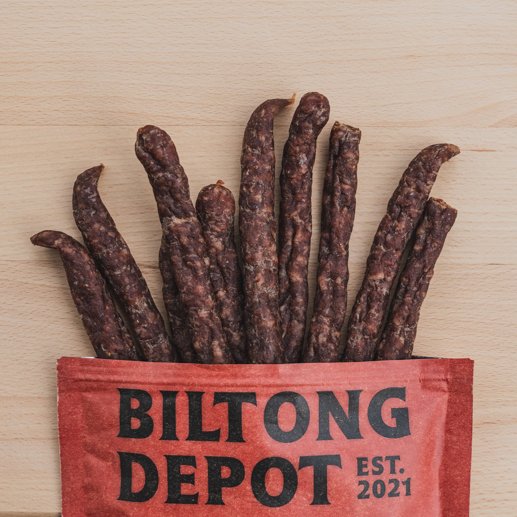 beef dried sausage droewors clean ingredients high protein snack