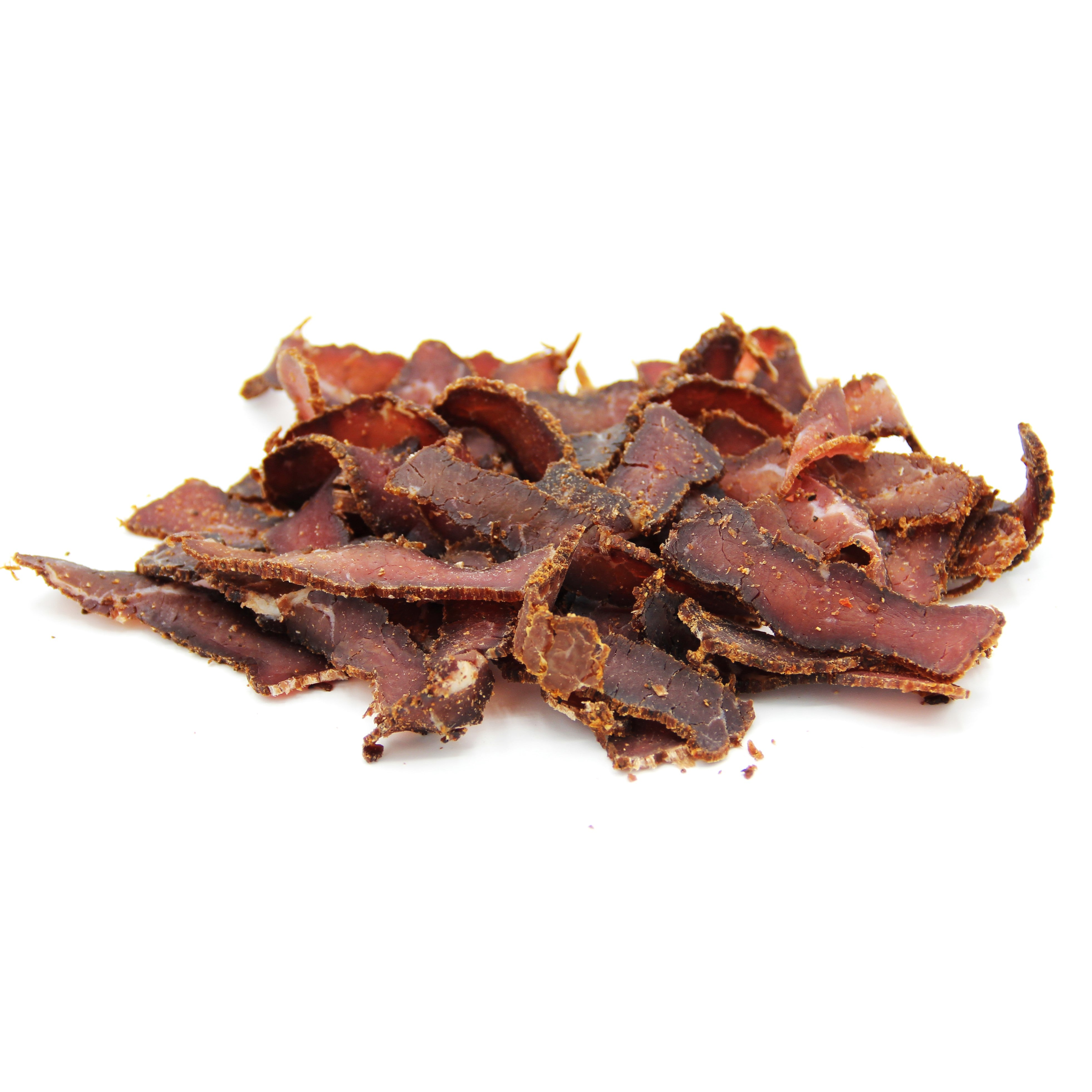 Bearded Butcher lean beef biltong high protein meat snack clean ingredients biltong out of bag