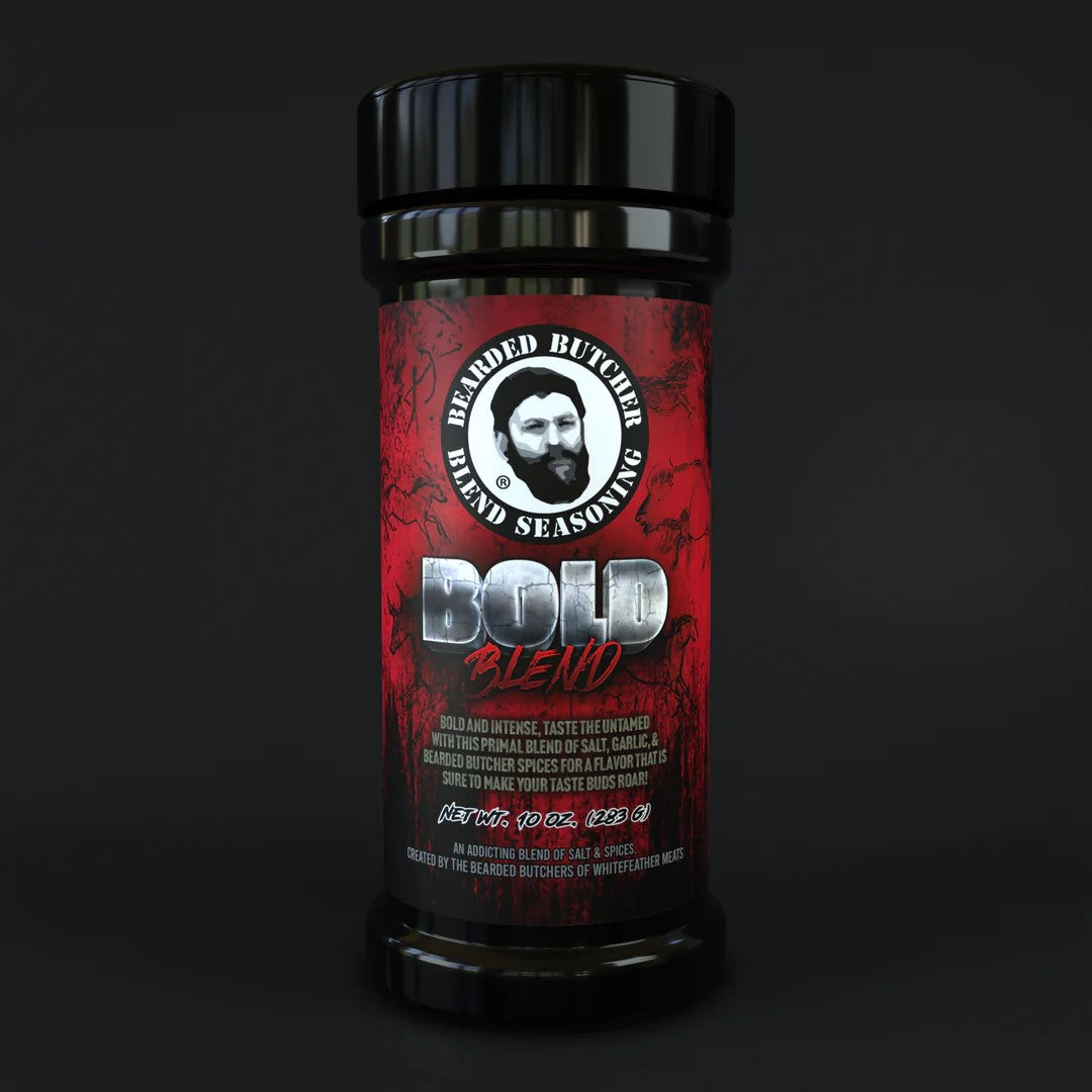 Bearded Butcher Biltong Depot biltong bold seasoning front view shaker