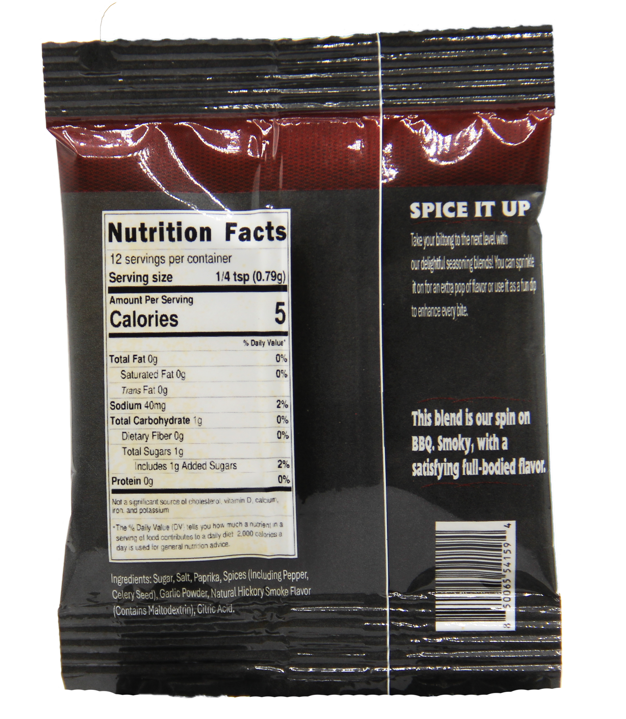 Wok Star Biltong Flavor Dust Back of Packaging