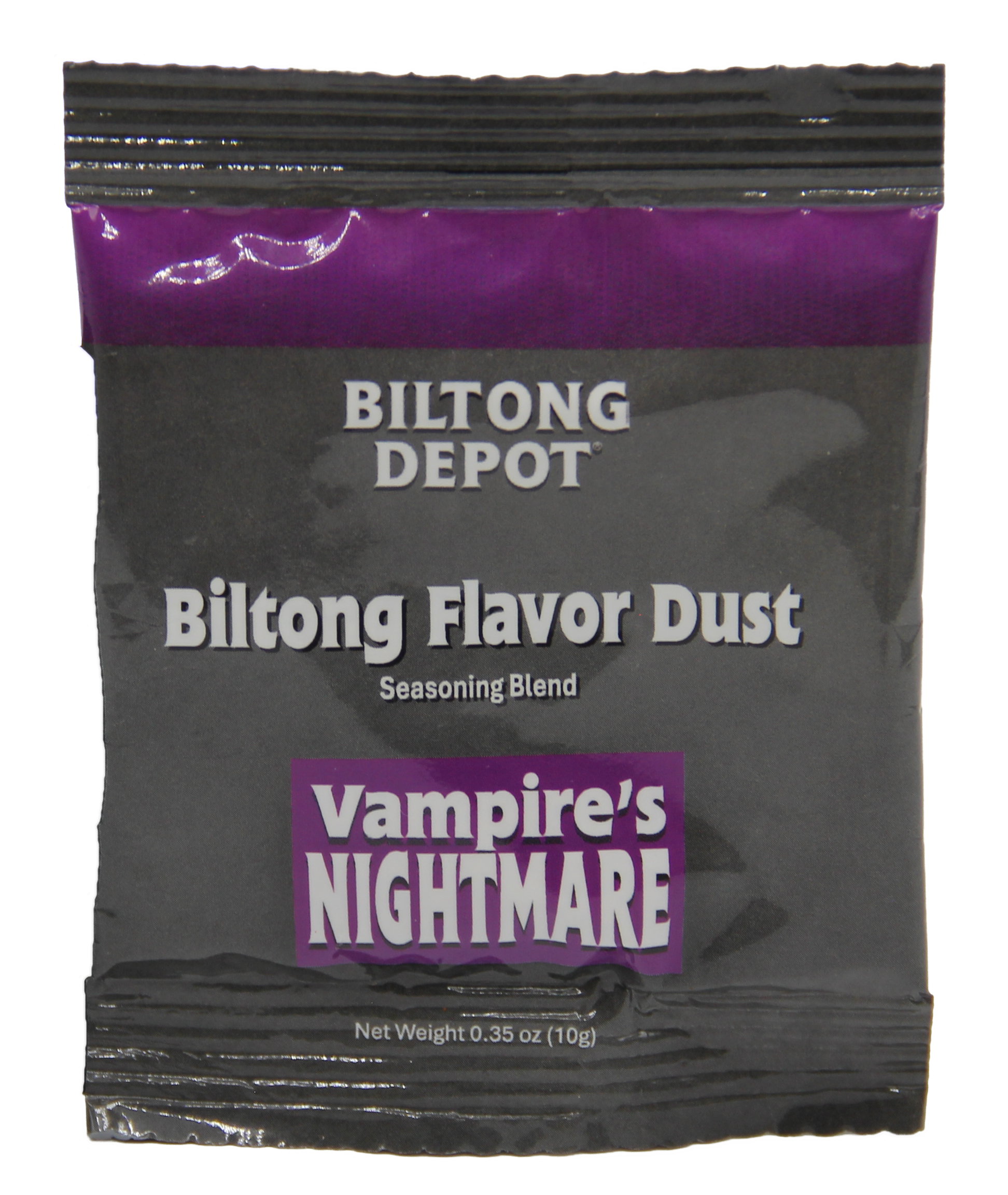 Vampire's Nightmare Biltong Flavor Dust Front of Packaging