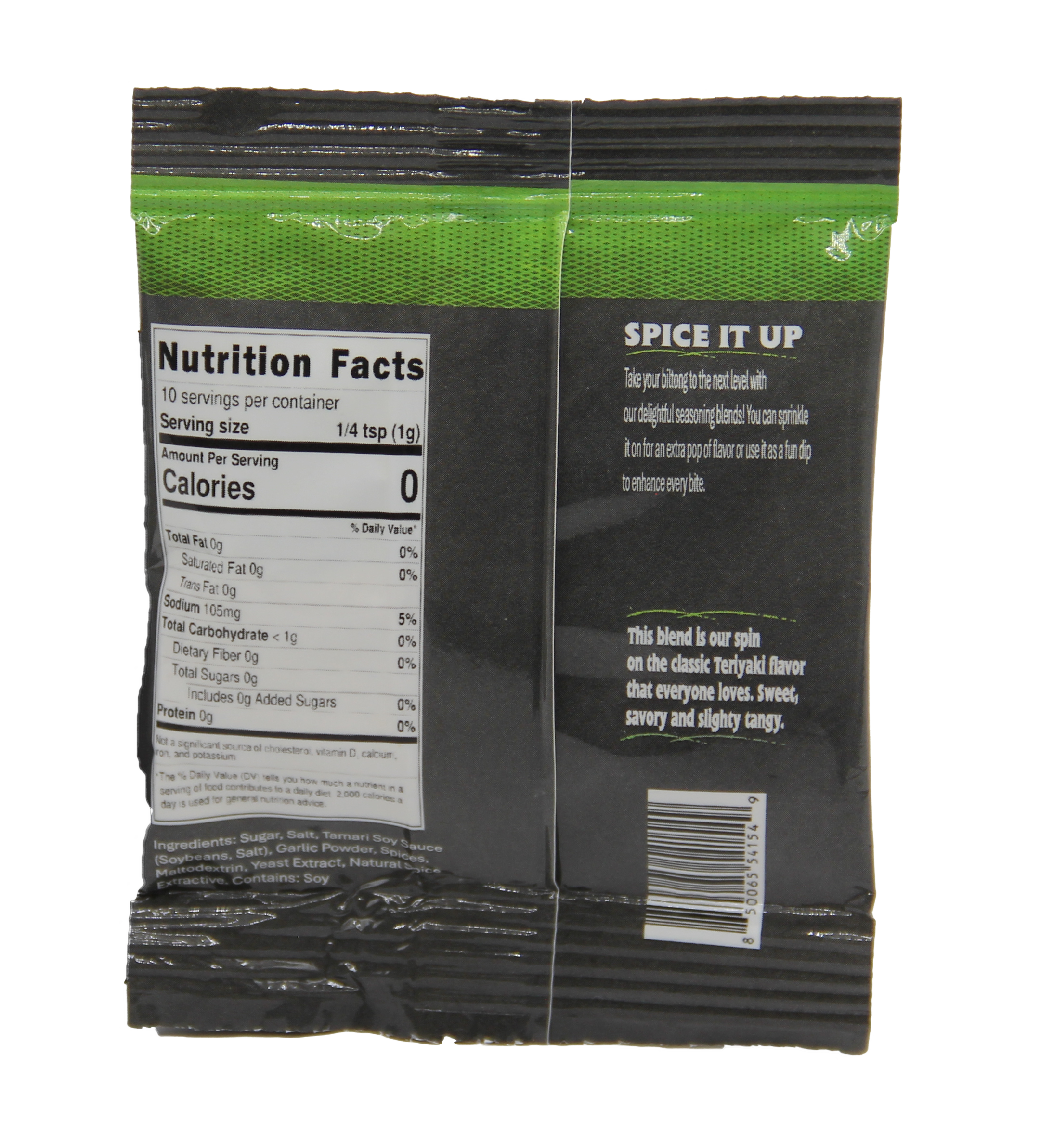 Wok Star Biltong Flavor Dust Back of Packaging