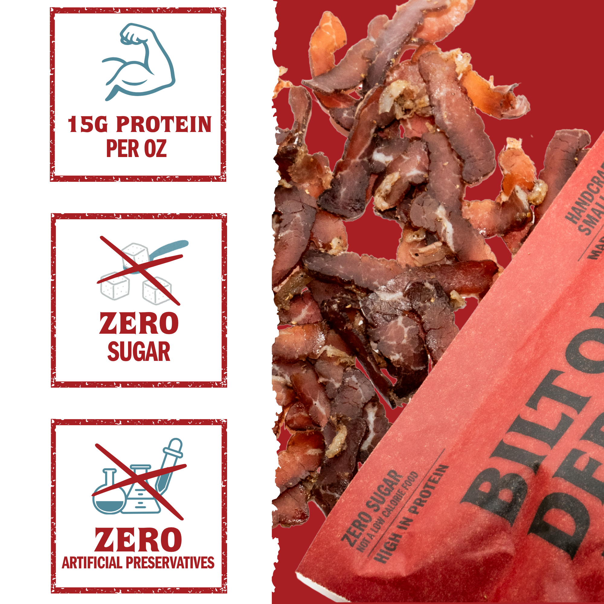 Bearded Butchers Bold Biltong - Slices