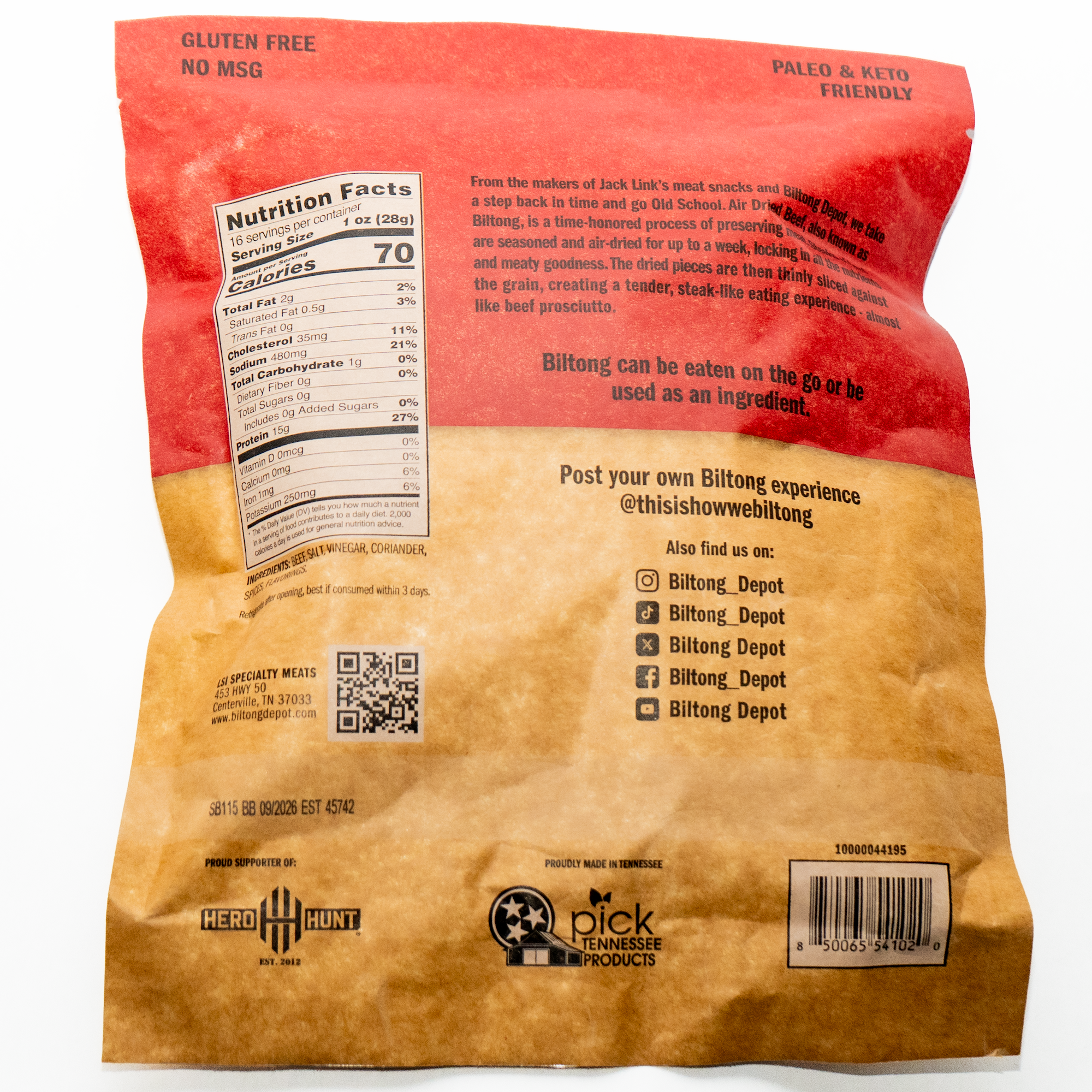 Smoky Mesquite Biltong - Slices