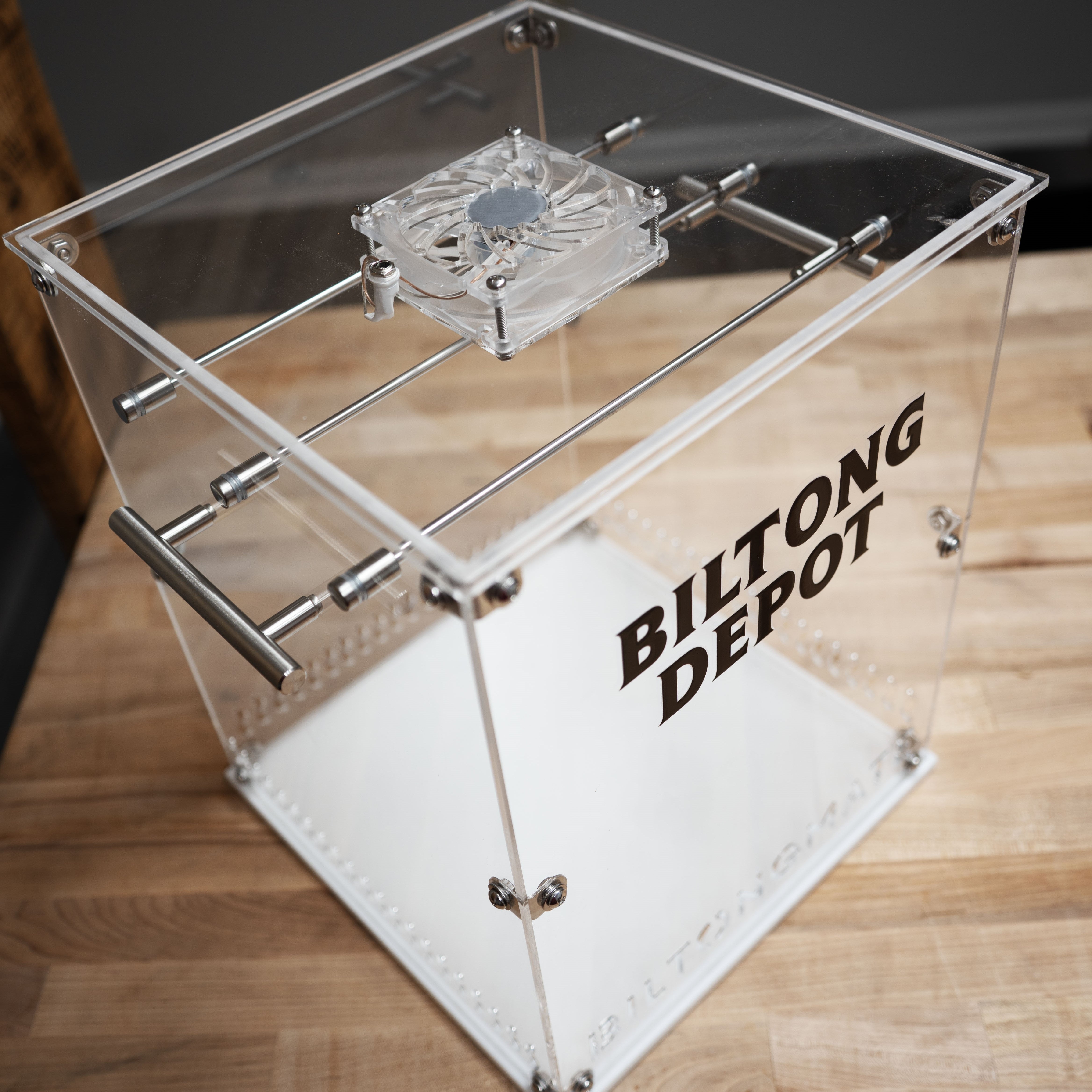 Biltong Depot DIY drying cabinet by Biltongmate top angle view