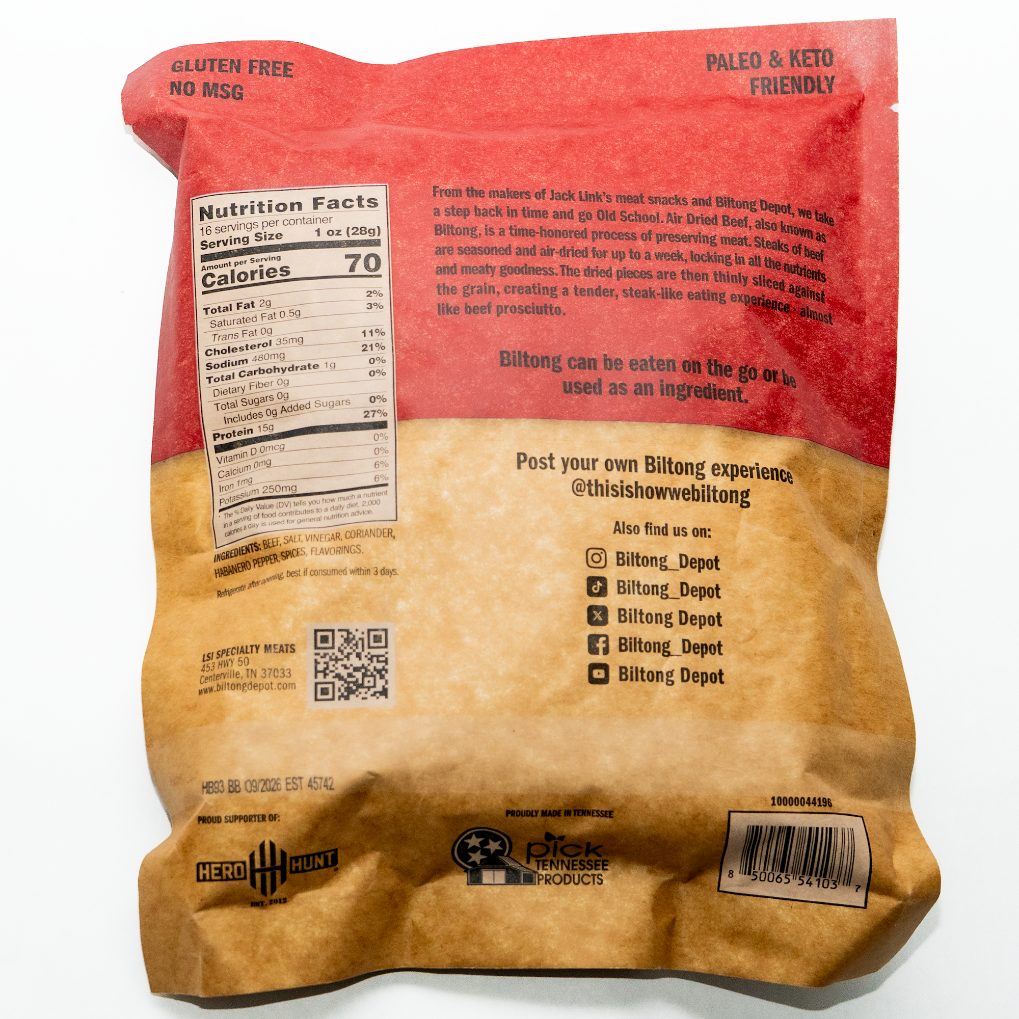 Habanero Chili Biltong - Slices Subscription