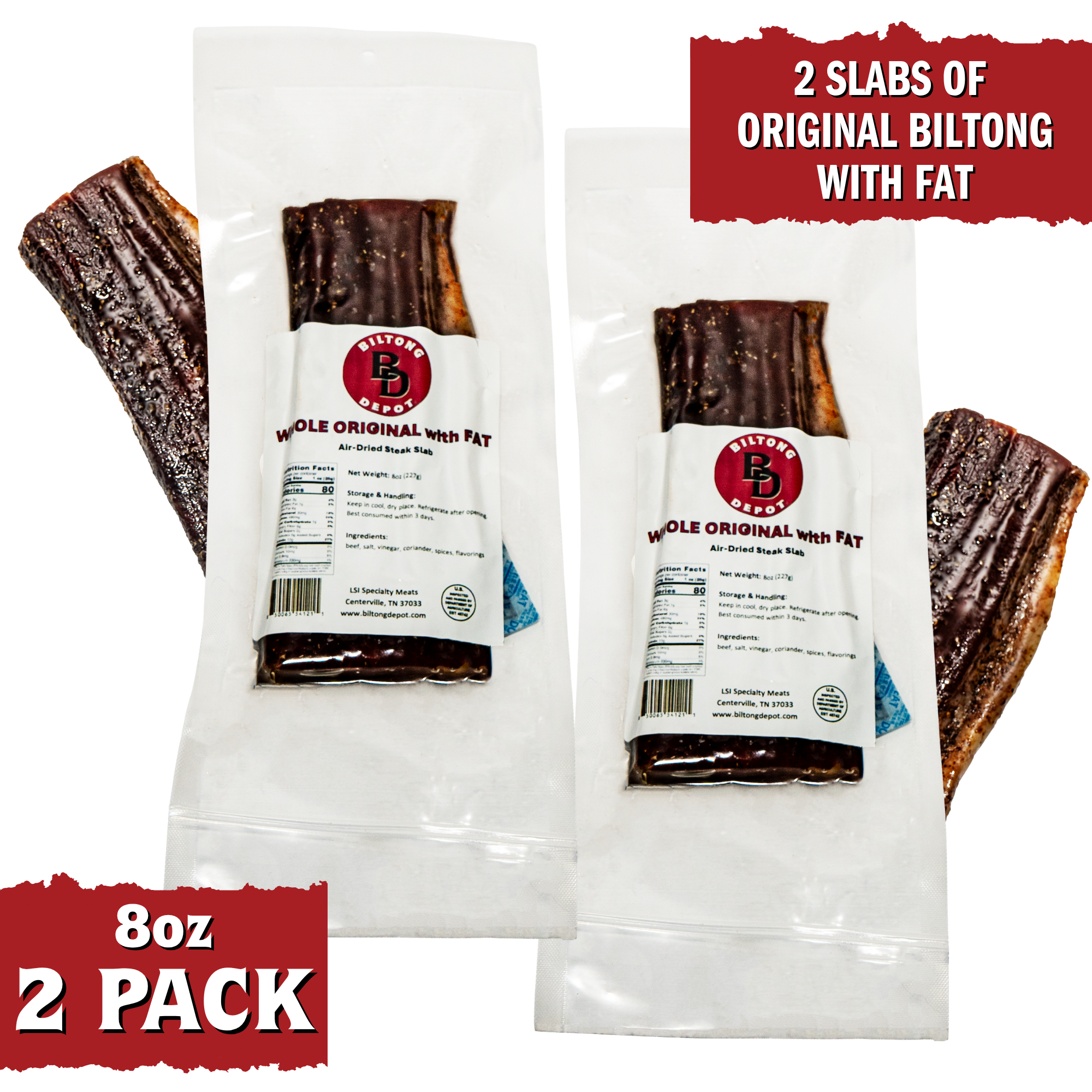 Original Biltong with Fat - Slab Subscription
